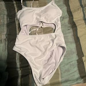 Bachelorette highcut monokini one piece swimsuit.